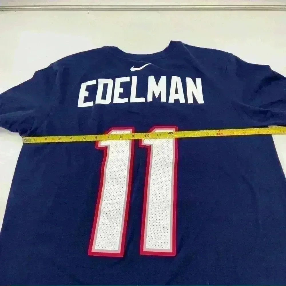 Nike New England Patriots Edelman T-Shirt Blue Size Medium